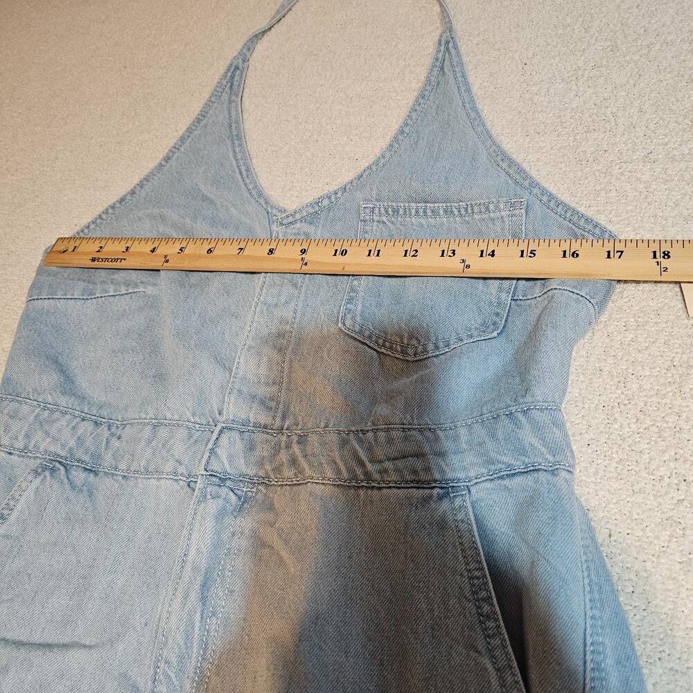 Universal Thread Light Wash Denim Halter Maxi Dress Size 10 NWT - Picture 9 of 10